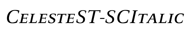 CelesteST-SCItalic font preview