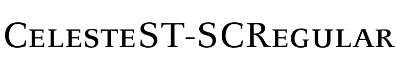 CelesteST-SCRegular font preview