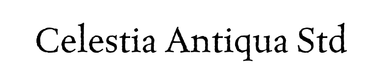 Celestia Antiqua Std font preview