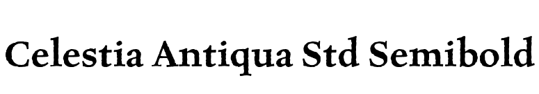 Celestia Antiqua Std Semibold font preview