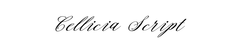 Cellicia Script font preview