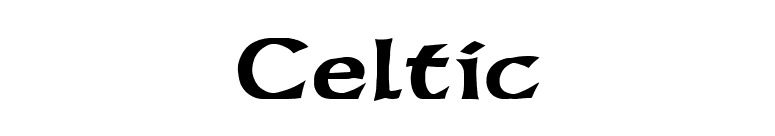 Celtic font preview