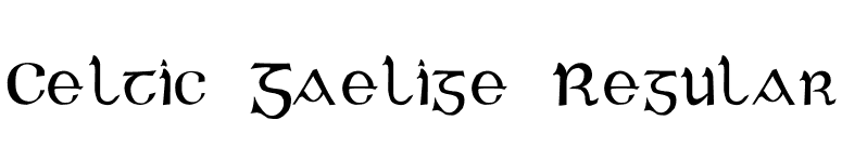 Celtic Gaelige Regular font preview