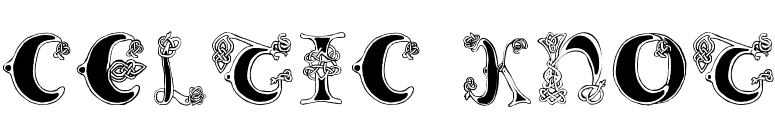 Celtic Knot font preview