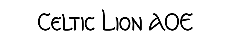 Celtic Lion AOE font preview