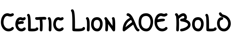 Celtic Lion AOE Bold font preview