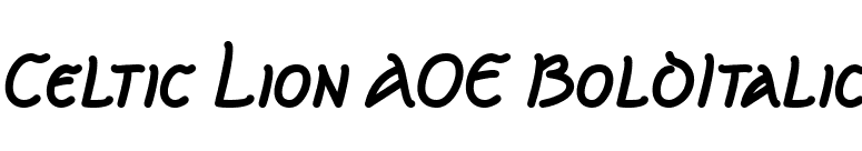 Celtic Lion AOE BoldItalic font preview