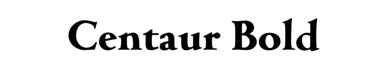 Centaur Bold font preview