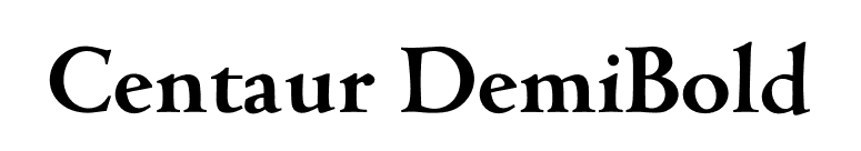 Centaur DemiBold font preview