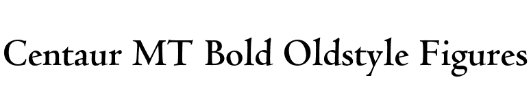 Centaur MT Bold Oldstyle Figures font preview