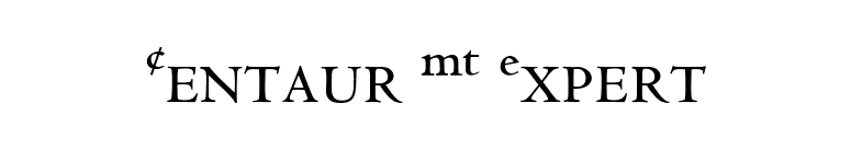 Centaur MT Expert font preview