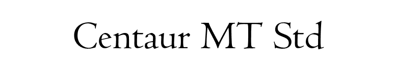 Centaur MT Std font preview