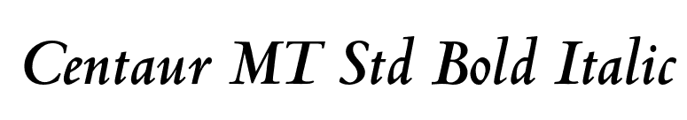 Centaur MT Std Bold Italic font preview