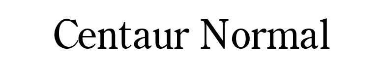 Centaur Normal font preview
