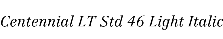 Centennial LT Std 46 Light Italic font preview