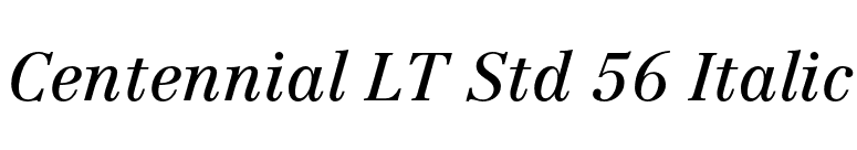 Centennial LT Std 56 Italic font preview