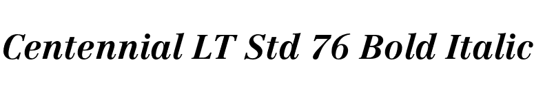 Centennial LT Std 76 Bold Italic font preview