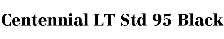 Centennial LT Std 95 Black font preview
