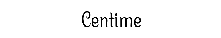 Centime font preview