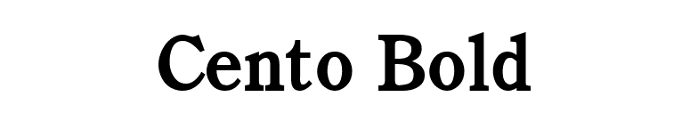 Cento Bold font preview