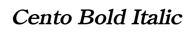 Cento Bold Italic font preview