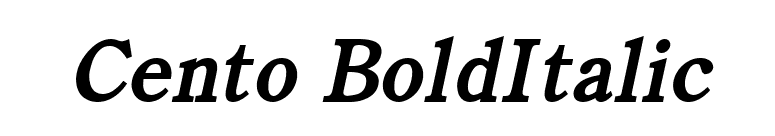 Cento BoldItalic font preview