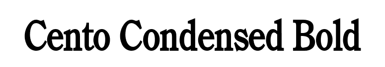 Cento Condensed Bold font preview