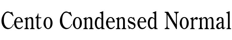 Cento Condensed Normal font preview