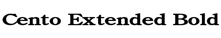 Cento Extended Bold font preview