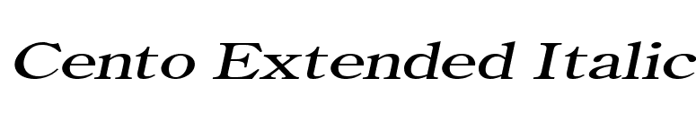 Cento Extended Italic font preview