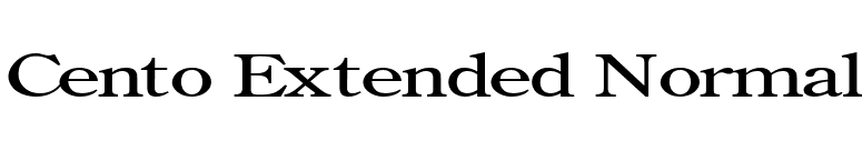 Cento Extended Normal font preview