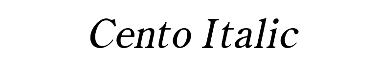 Cento Italic font preview