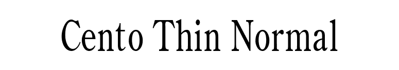 Cento Thin Normal font preview