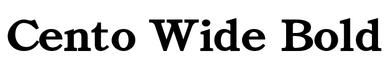 Cento Wide Bold font preview