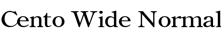 Cento Wide Normal font preview