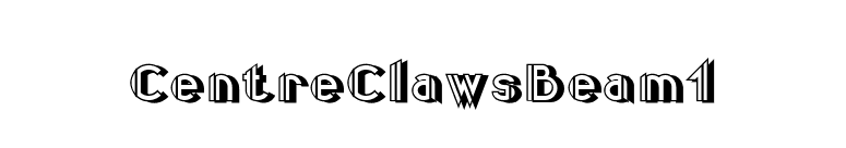 CentreClawsBeam1 font preview