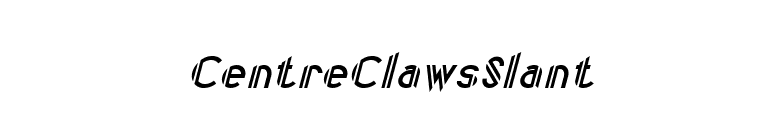 CentreClawsSlant font preview