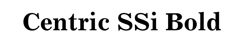 Centric SSi Bold font preview