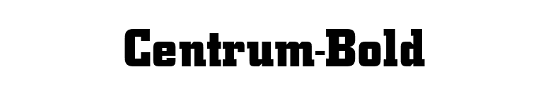 Centrum-Bold font preview