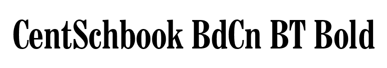CentSchbook BdCn BT Bold font preview