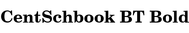 CentSchbook BT Bold font preview