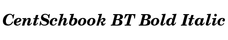 CentSchbook BT Bold Italic font preview