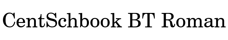 CentSchbook BT Roman font preview
