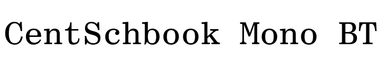 CentSchbook Mono BT font preview
