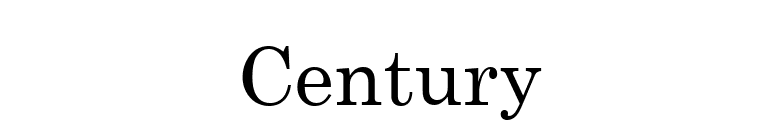 Century font preview