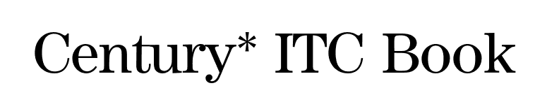 Century* ITC Book font preview