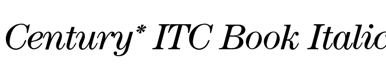 Century* ITC Book Italic font preview