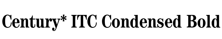 Century* ITC Condensed Bold font preview