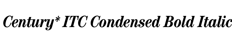 Century* ITC Condensed Bold Italic font preview