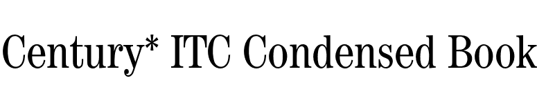 Century* ITC Condensed Book font preview